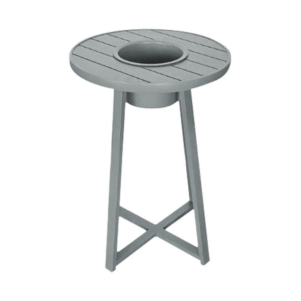 Conjunto Bistrô Champanheira Cinza Tampo Ripado E 2 Banquetas Reis Corda Náutica Verde Musgo Verde - 2