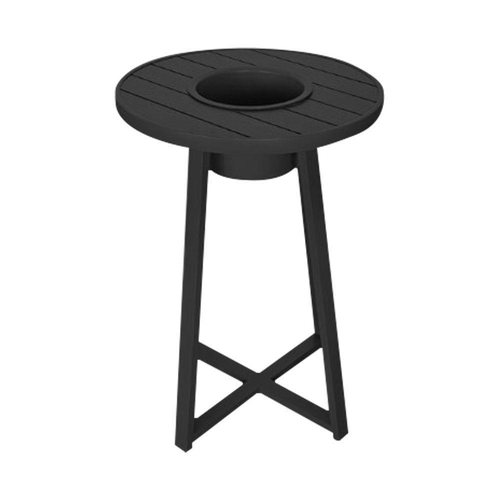 Conjunto Bistrô Champanheira Tampo Ripado E 2 Banquetas Reis Corda Náutica Areia - Cor: Bege - 3