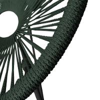 Cadeira Acapulco Corda Náutica Base Em Alumínio Preto-verde Musgo - Cor: Verde - 2