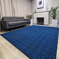 Tapete Carpete Sala Quarto Elegante Geométrico 2,00 X 2,50 Titulo Cor Azul