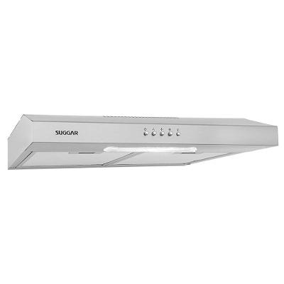 Depurador De Ar Suggar Dps161ix Slim 60cm Com 3 Velocidades Luminária Dupla Filtragem 127v Inox 127v