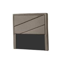 Cabeceira Cama Box Estofada Solteiro Oxford Suede Bege - Probel - 1