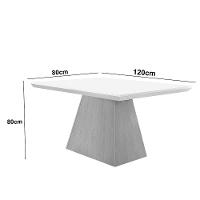 Mesa Para Sala De Jantar Aida 120cm Em Mdf E Vidro Grafite/ Imbuia/ Serig. Grafite - 5