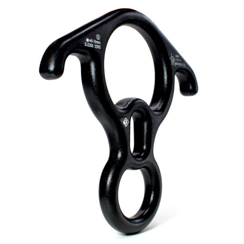 Freio Oito Usclimb Alumínio Com Orelha 40kn Uiaa Big Preto Fosco - 1