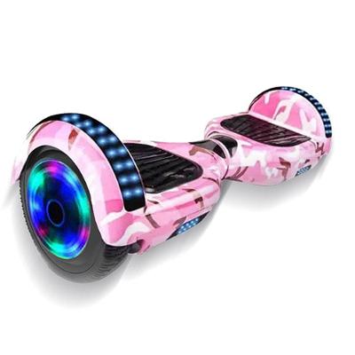 Hoverboard Overboard Skate Elétrico Led Rosa Camuflado Nº16