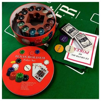 Kit De Poker Completo 108 Cartas E 240 Fichas Com Toalha De Mesa