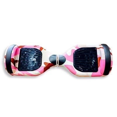 Hoverboard Infantil Skate Elétrico Led Rosa Camuflado
