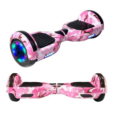 Hoverboard Overboard Skate Elétrico Led Rosa Camuflado Nº22
