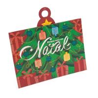 Cartão De Natal Arvore Grandes Desejos - 1