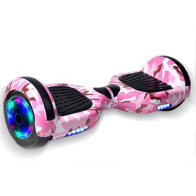 Hoverboard Infantil Skate Elétrico Led Rosa Camuflado