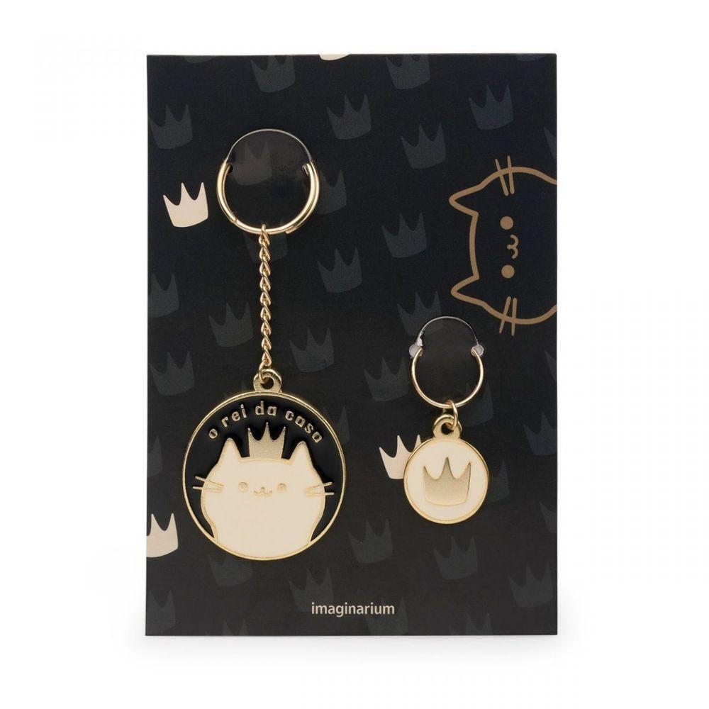 Chaveiro E Placa Pet Gato Rei Da Casa - 2
