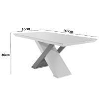 Mesa Sala De Jantar Carol 180cm Em Mdf E Vidro Com Canto Copo Grafite/ Imbuia/ Serig. Grafite - 5