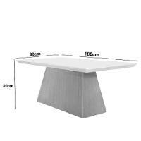 Mesa Sala De Jantar Aida 180cm Em Mdf E Vidro Com Canto Copo Grafite/ Imbuia/ Serig. Grafite - 9