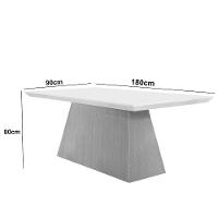 Mesa Sala De Jantar Aida 180cm Em Mdf E Vidro Com Canto Copo Off White/ Imbuia/ Serig. Off - 9