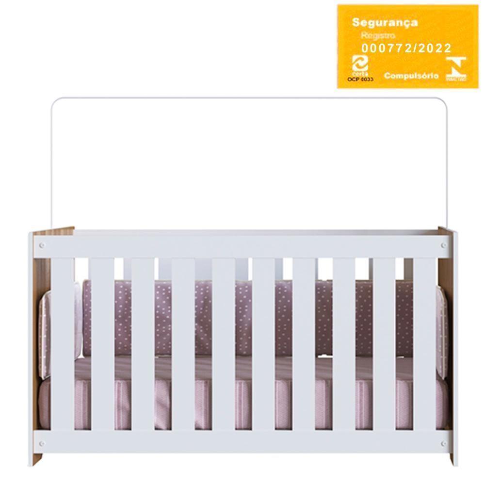 Berço Com Mosquiteiro La001 Nogal Manchester Branco Comm Nogal Manchester Branco - 4