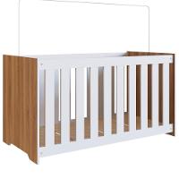 Berço Com Mosquiteiro La001 Nogal Manchester Branco Comm Nogal Manchester Branco - 1