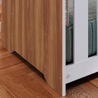 Berço Com Mosquiteiro La001 Nogal Manchester Branco Comm Nogal Manchester Branco - 3