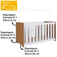 Berço Com Mosquiteiro La001 Nogal Manchester Branco Comm Nogal Manchester Branco - 5