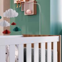 Berço Com Mosquiteiro La001 Nogal Manchester Branco Comm Nogal Manchester Branco - 8