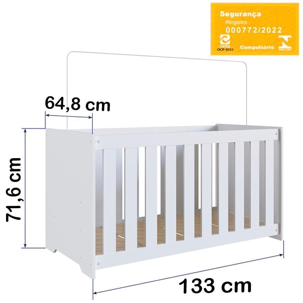 Berço Com Mosquiteiro La001 Branco Comm Branco - 6