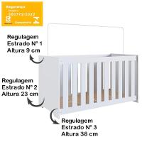 Berço Com Mosquiteiro La001 Branco Comm Branco