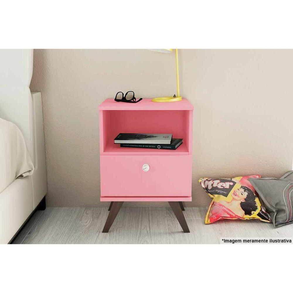 Mesa de Cabeceira Solteiro RT3019 c/ 1 Gaveta Oliva - Movelbento - 8