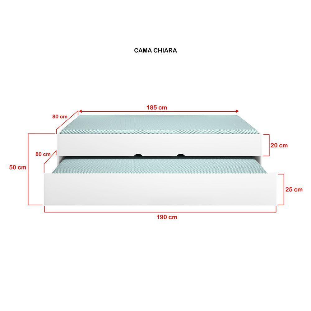 Jogo De Quarto Infantil Com 4 Peças Com 4 Portas E 2 Gavetas Chiara Cor Branco Phoenix Baby - 3