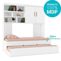 Jogo De Quarto Infantil Com 4 Peças Com 4 Portas E 2 Gavetas Chiara Cor Branco Phoenix Baby