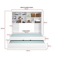 Jogo De Quarto Infantil Com 4 Peças Com 4 Portas E 2 Gavetas Chiara Cor Branco Phoenix Baby - 6