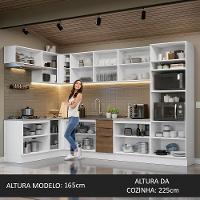 Armário De Cozinha Completa De Canto 499cm Branco/rustic Stella Madesa 01 Branco/rustic - 8