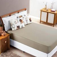 Jogo De Lençol Grace Queen 3 Peças Malha 100% Algodão Avelã - 1