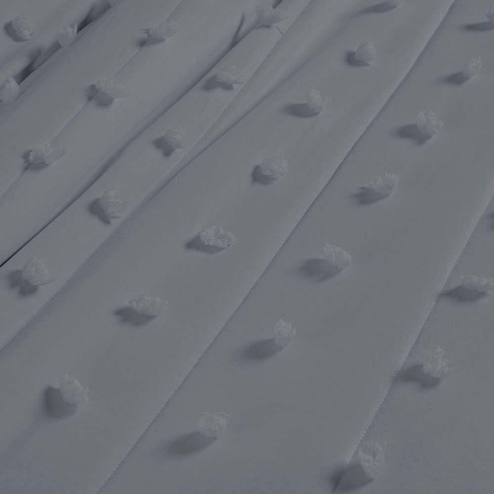 Kit Cobre Leito Colcha Sofist Queen 3 Peças Micropercal 300 Fios Cinza - 5