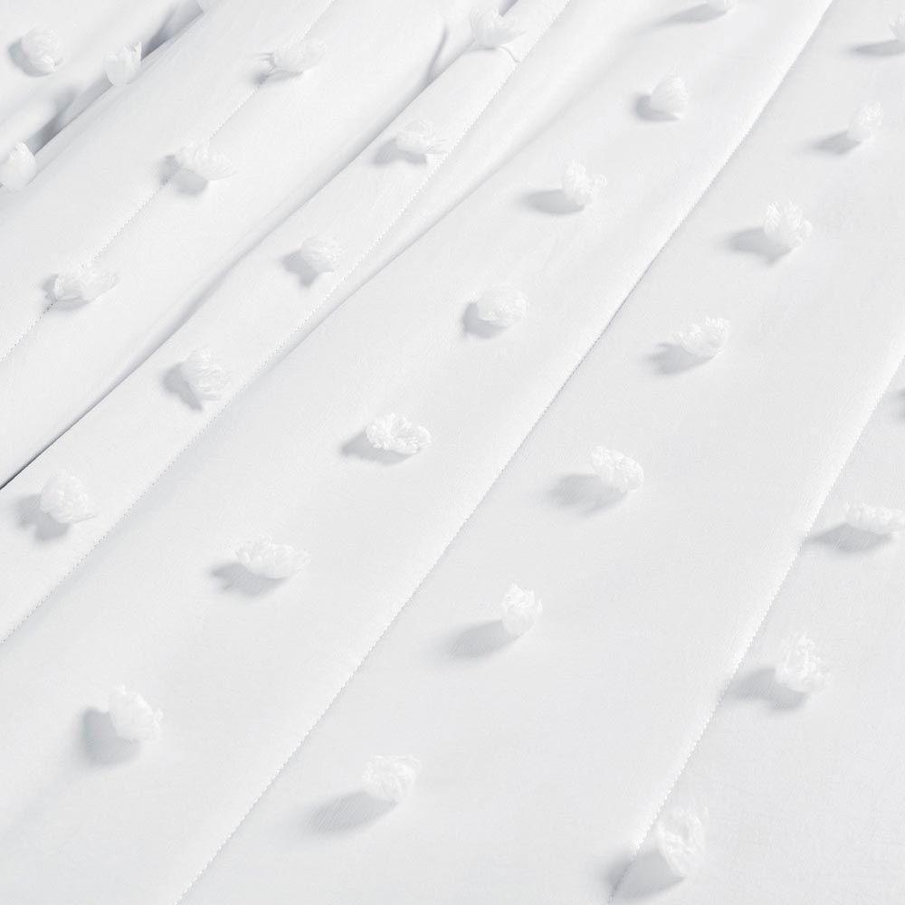 Kit Cobre Leito Colcha Sofist Padrão 3 Peças Micropercal 300 Fios Branco - 5