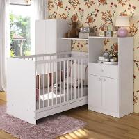 Berço 3 Em 1 e Guarda-roupas 4 Portas 1 Gaveta Mp4144 Branco - 3