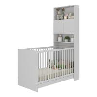 Berço 3 Em 1 Com Colchão e Armário 2 Portas Mp4152 Branco - 1