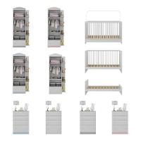 Quarto De Bebê Completo Com Berço 3 Em 1 Mp4145 Branco - 2
