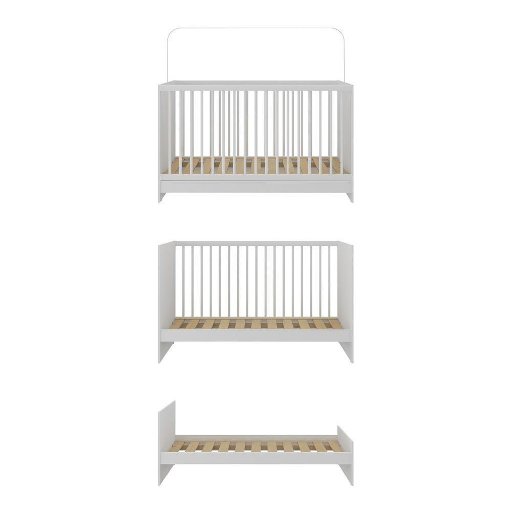 Berço 3 Em 1 Com Colchão Incluso Mp0527gc Branco - 3