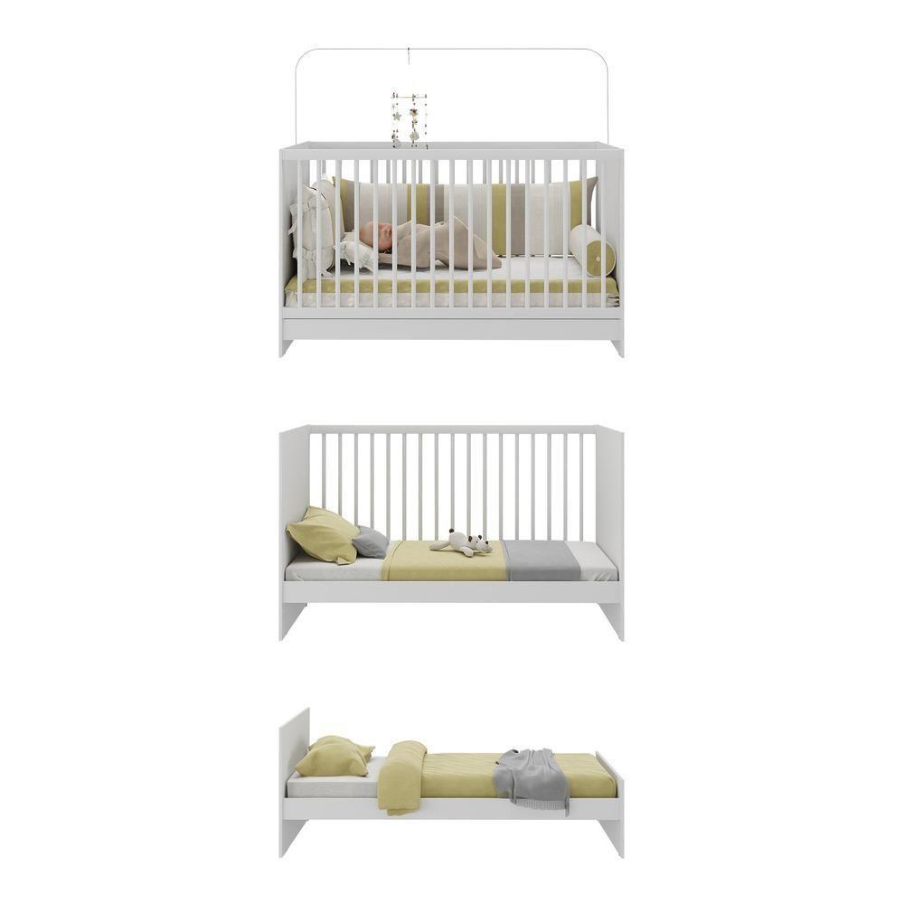 Berço 3 Em 1 Com Colchão Incluso Mp0527gc Branco - 5