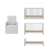 Berço 3 Em 1 Com Poltrona Amamentação Mp4141 Branco - 2