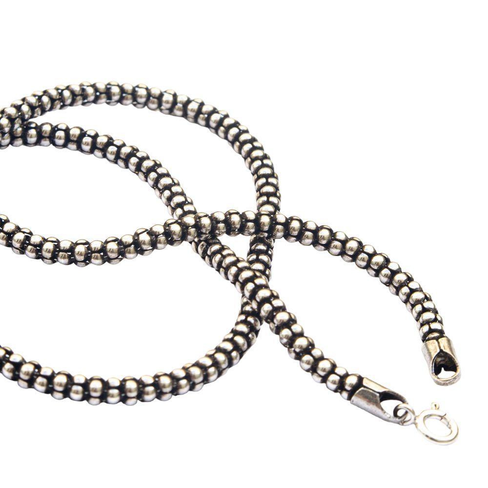 Corrente Pipoca 4,4mm Prata De Bali 925 - 40cm - 6