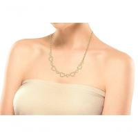Colar Choker Com Corações Lisos E Cravejados Banhado A Ouro 18k - 45cm - 4