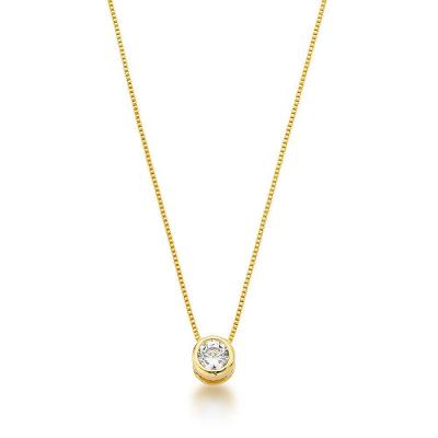 Colar Ponto De Luz 7,6mm Banhada A Ouro 18k - 60cm