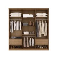 Guarda Roupa 6 Portas 4 Gavetas Bahia Com Pés Imbuia - 2