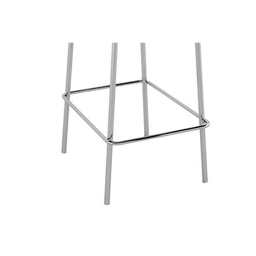 Banqueta Sala de Jantar Trama PB22CR 1 Un Vinil Preto/Cromado - Pozza - 4