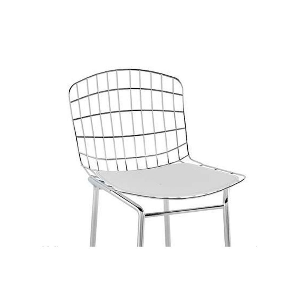 Banqueta Sala de Jantar Trama PB22CR 1 Un Vinil Preto/Cromado - Pozza - 5