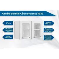 Armário de Cozinha Modulado  Evidence 7006 2 Portas c/Vidro Branco - Bertolini
