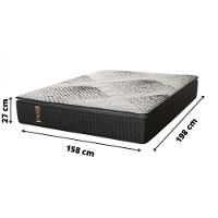 Colchão Queen Size Hellen Laguna 1,58x1,98x0,27cm Preto Com Cinza - 2