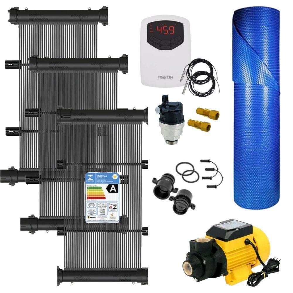 Kit Aquecedor Solar Para Piscinas De Até 10M² Ou 14 Mil Litros - 1