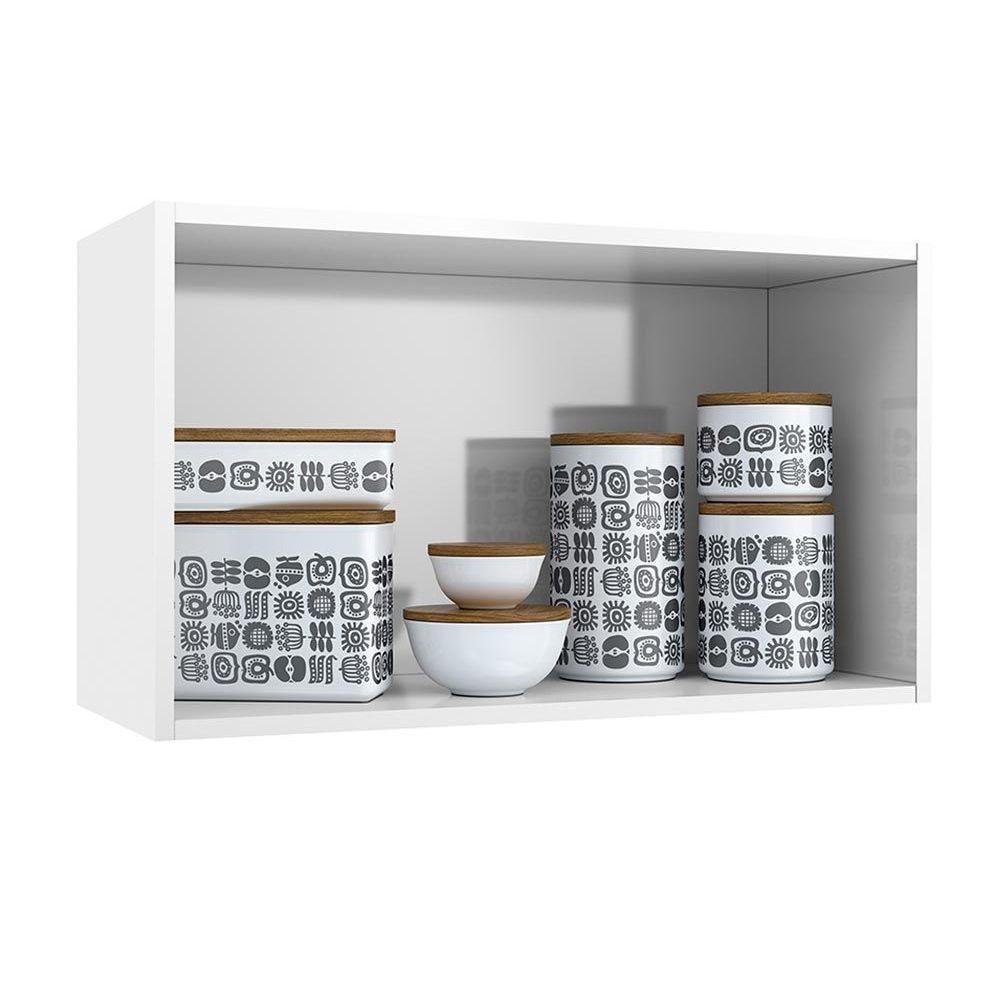 Armário de Cozinha Modulado  Topázio c/ 2 Portas Branco - Telasul - 4