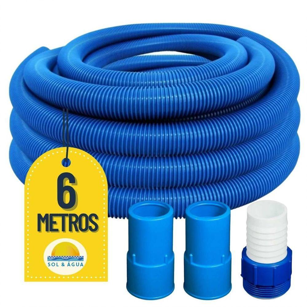 Mangueira Para Limpeza De Piscinas Flexível Flutuante 06 Metros Com 02 Ponteiras - 2